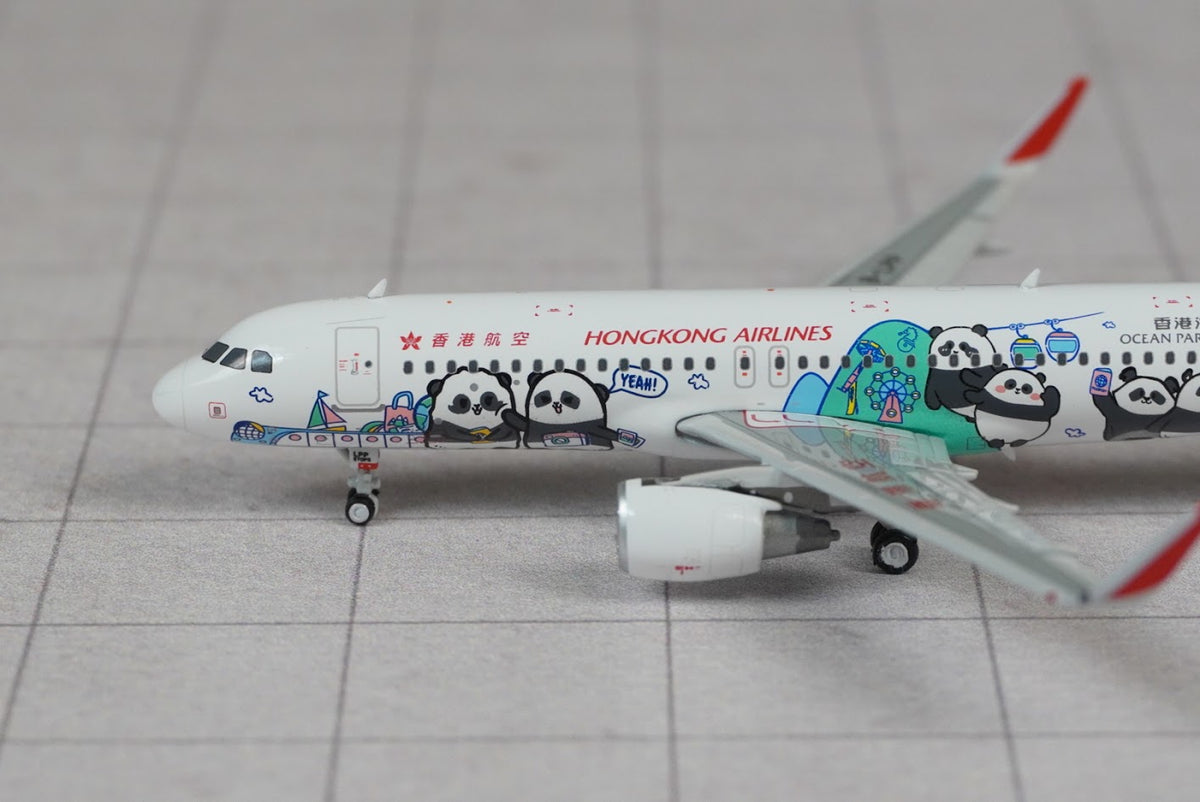 Phoenix Models 1:400 Hong Kong Airlines Airbus A320 B-LPP "Ocean Park Panda Friends" 04689