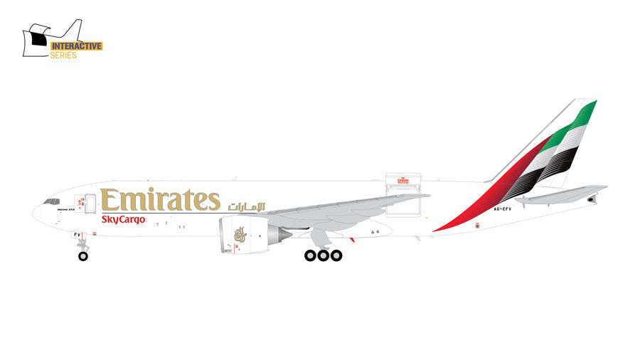 Gemini200 Emirates SkyCargo Boeing 777F A6-EFV Interactive G2UAE1476