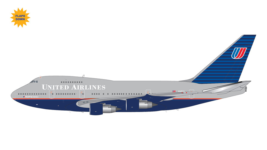 Gemini200 United Airlines Boeing 747SP N145UA Flaps Down G2UAL1160F