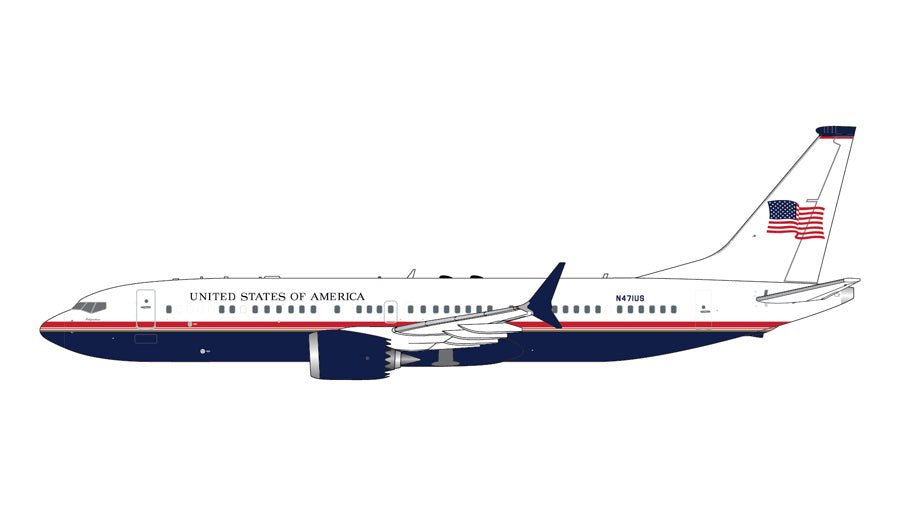 Pre-Order GeminiJets 1:400 United States Air Force Boeing 737 MAX 8 BBJ N471US GJAFO2420
