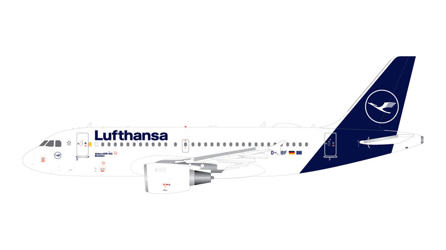 GeminiJets 1:400 Lufthansa Airbus A319 D-AIBF GJDLH2022
