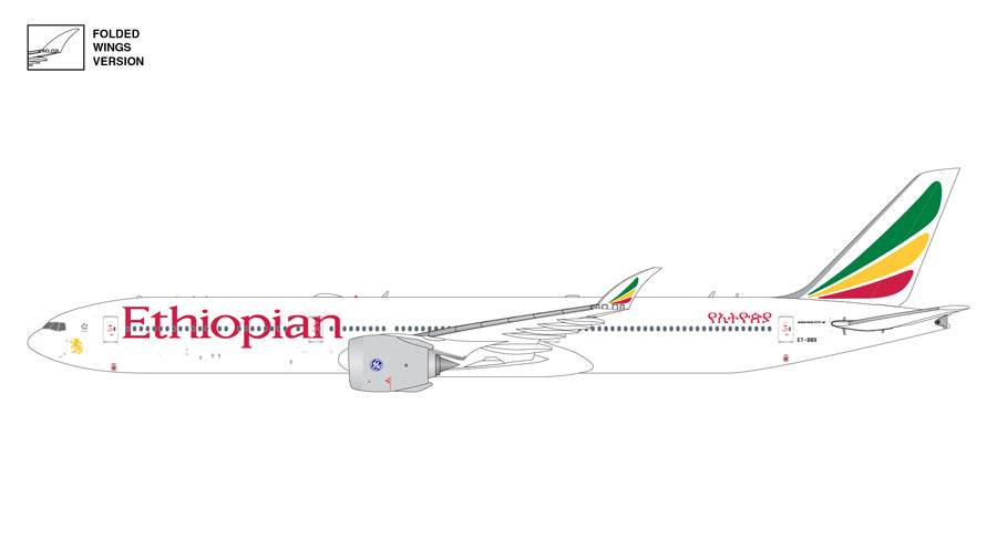 Pre-Order Gemini Jets 1:400 Ethiopian Boeing 777-9X ET-BBX "Folded Wingtips" GJETH2280