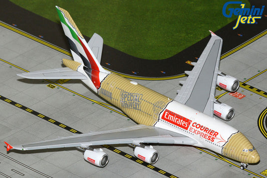 Pre-Order GeminiJets 1:400 Emirates Airbus A380 A6-EET "Courier Express" GJUAE2384
