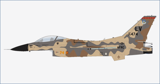 Hobby Master 1:72 F-16C "Rockslide" 85-474, 706th Aggressor Squadron, USAF HA38055