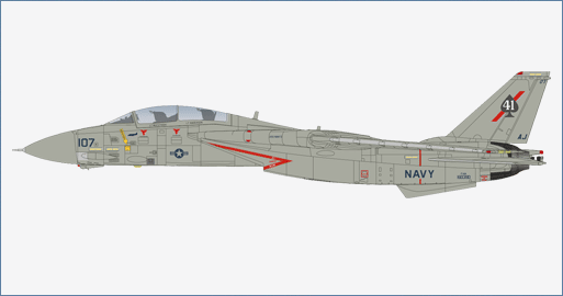 Hobby Master 1:72 F-14A "Sukhoi Killer" 160390, VF-41, USS Nimitz, Feb 1982 HA5257