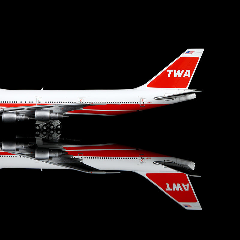 HX Models 1:400 Trans World Airlines (TWA) Boeing 747-100 N53111