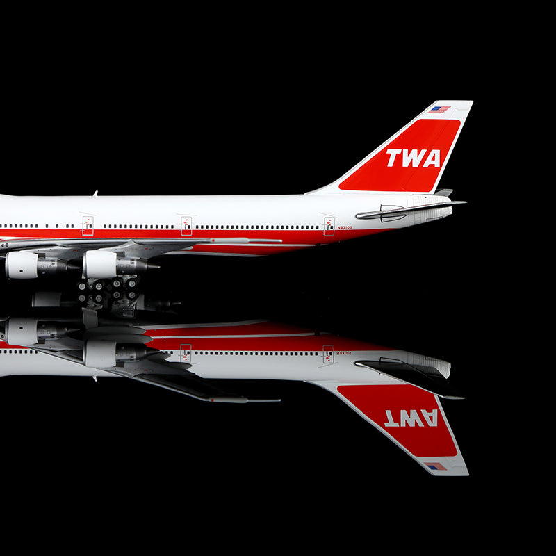 HX Models 1:400 Trans World Airlines (TWA) Boeing 747-100 N93105
