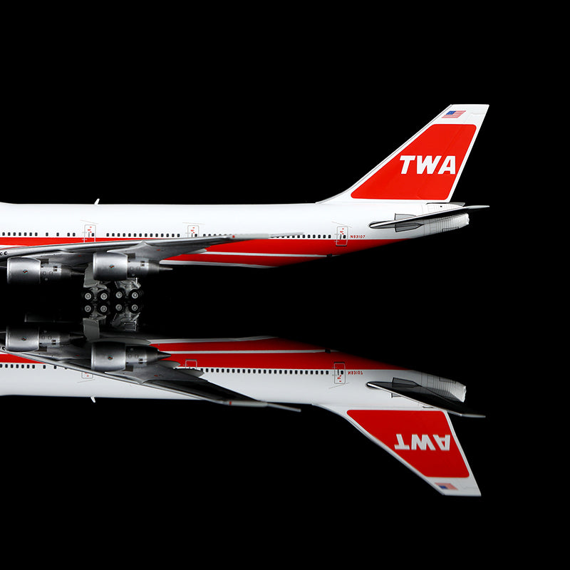 HX Models 1:400 Trans World Airlines (TWA) Boeing 747-100 N93107