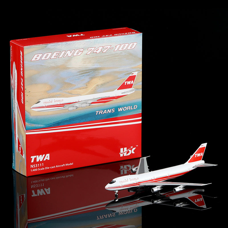 HX Models 1:400 Trans World Airlines (TWA) Boeing 747-100 N53111