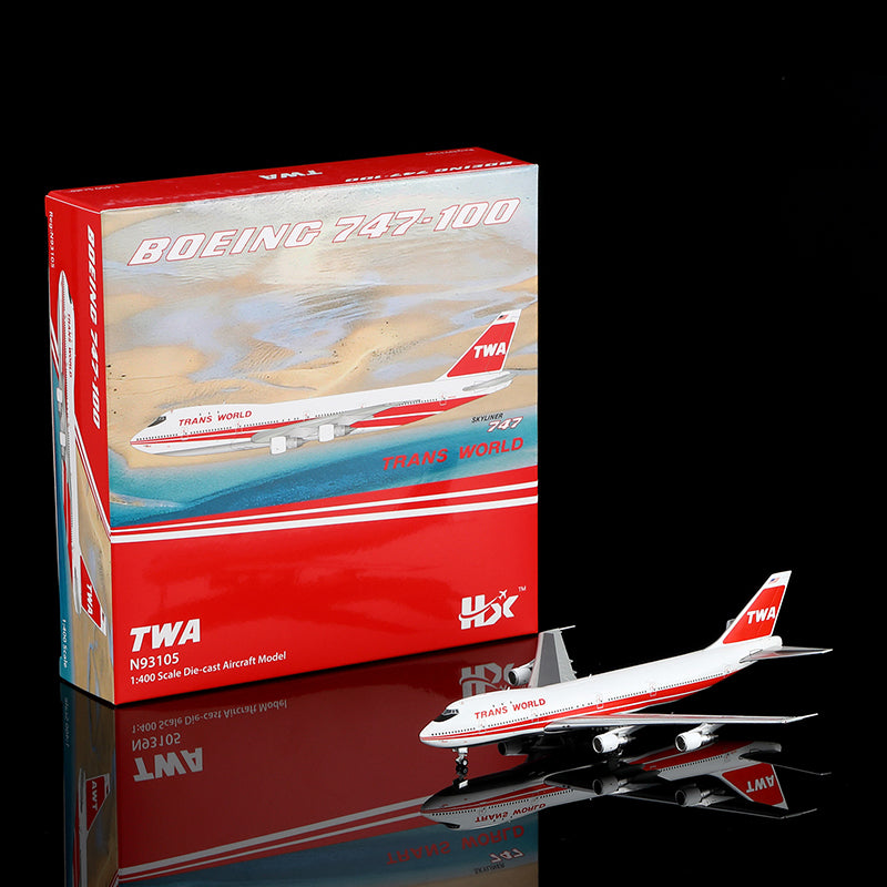 HX Models 1:400 Trans World Airlines (TWA) Boeing 747-100 N93105