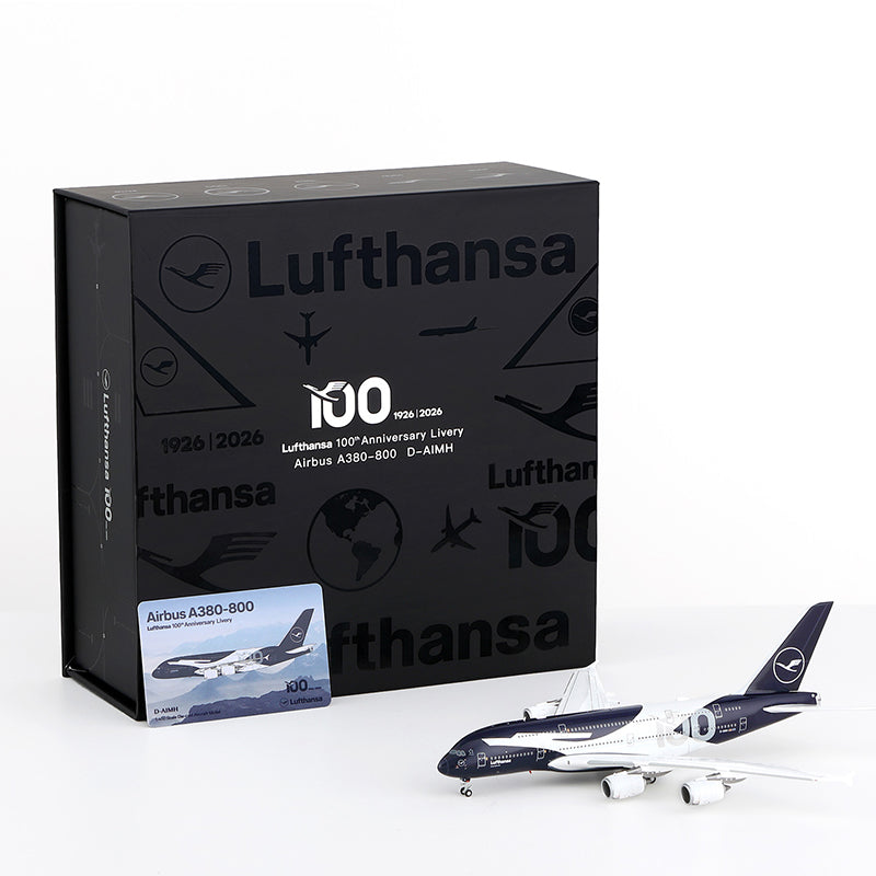 HX Models 1:400 Lufthansa Airbus A380 D-AIMH "100 Years"
