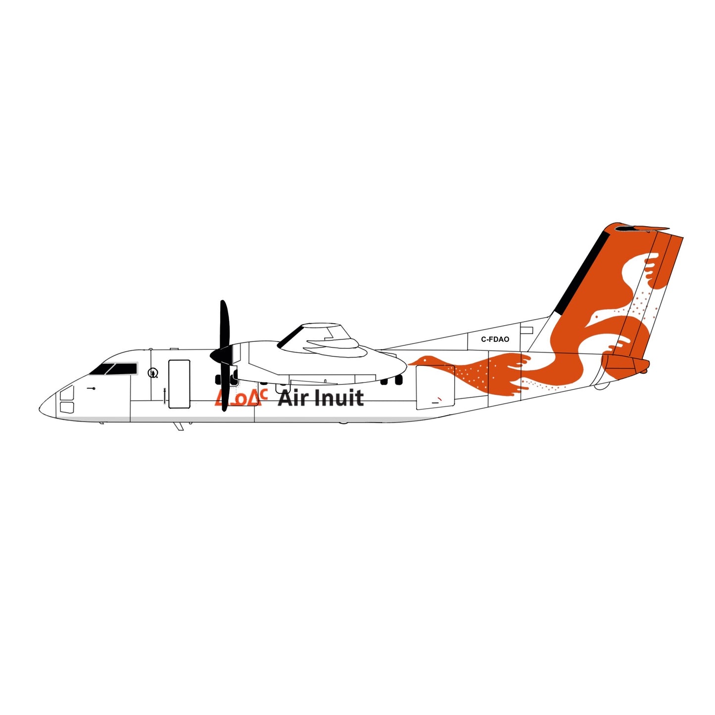 3D Design Deck 1:400 Air Inuit DHC Dash 8 Q100 C-FDAO 152