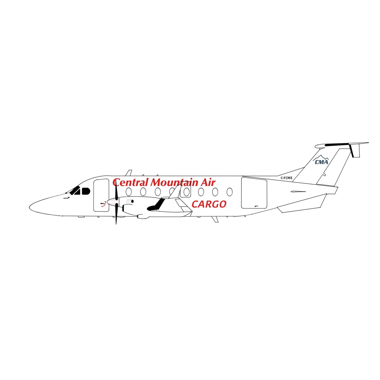 3D Design Deck 1:200 Central Mountain Air Cargo Beechcraft 1900D C-FCME 159