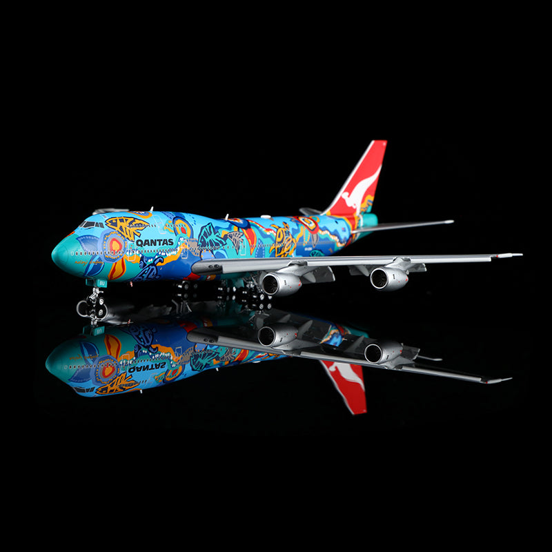 HX Models 1:400 Qantas Airways Boeing 747-300 VH-EBU Flaps Down "Nalanji Dreaming" B606501F