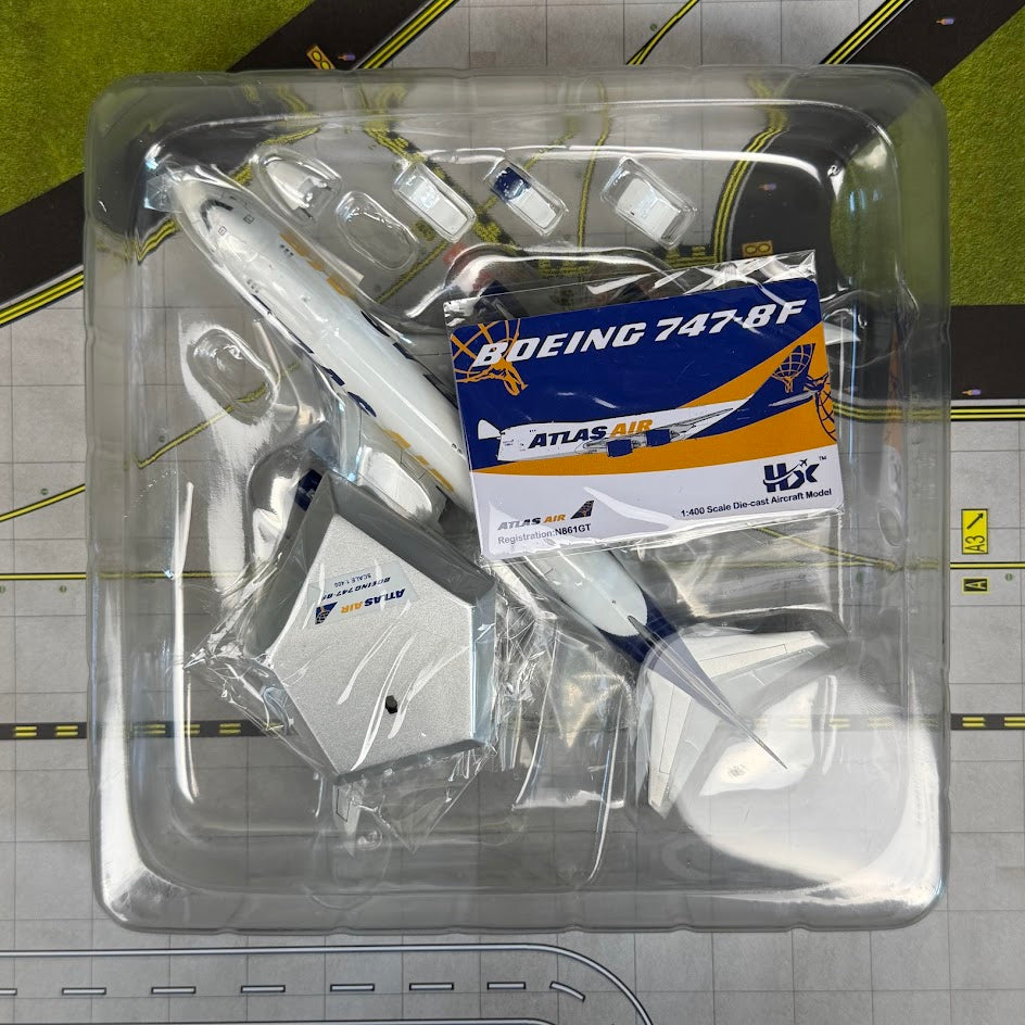 HX Models 1:400 Atlas Air Boeing 747-8F N861GT Interactive B632204C