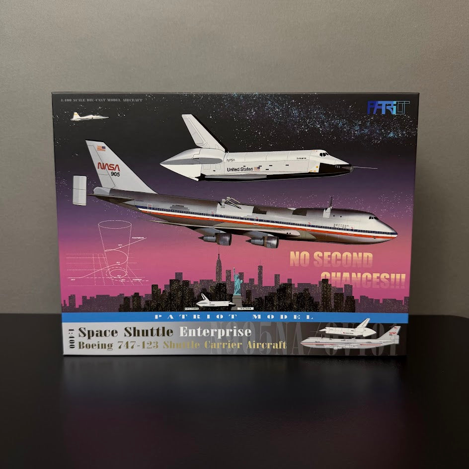 GOLDEN Patriot Models 1:400 NASA Boeing 747-123 (SCA) N905NA FLAPS DOWN with “Enterprise” Space Shuttle