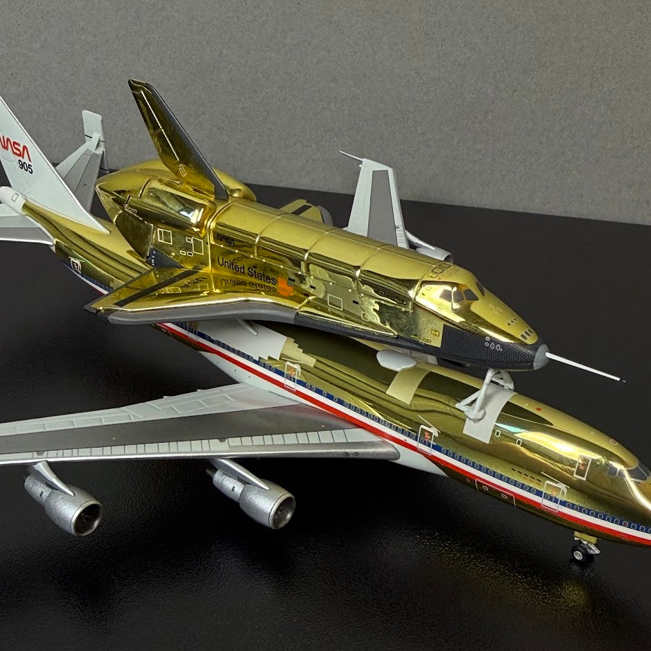 GOLDEN Patriot Models 1:400 NASA Boeing 747-123 (SCA) N905NA with “Enterprise” Space Shuttle