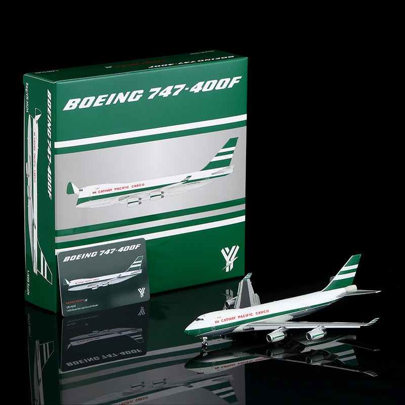 YY Wings 1:400 Cathay Pacific Boeing 747-400F VR-HUH Flaps Down YY74421F