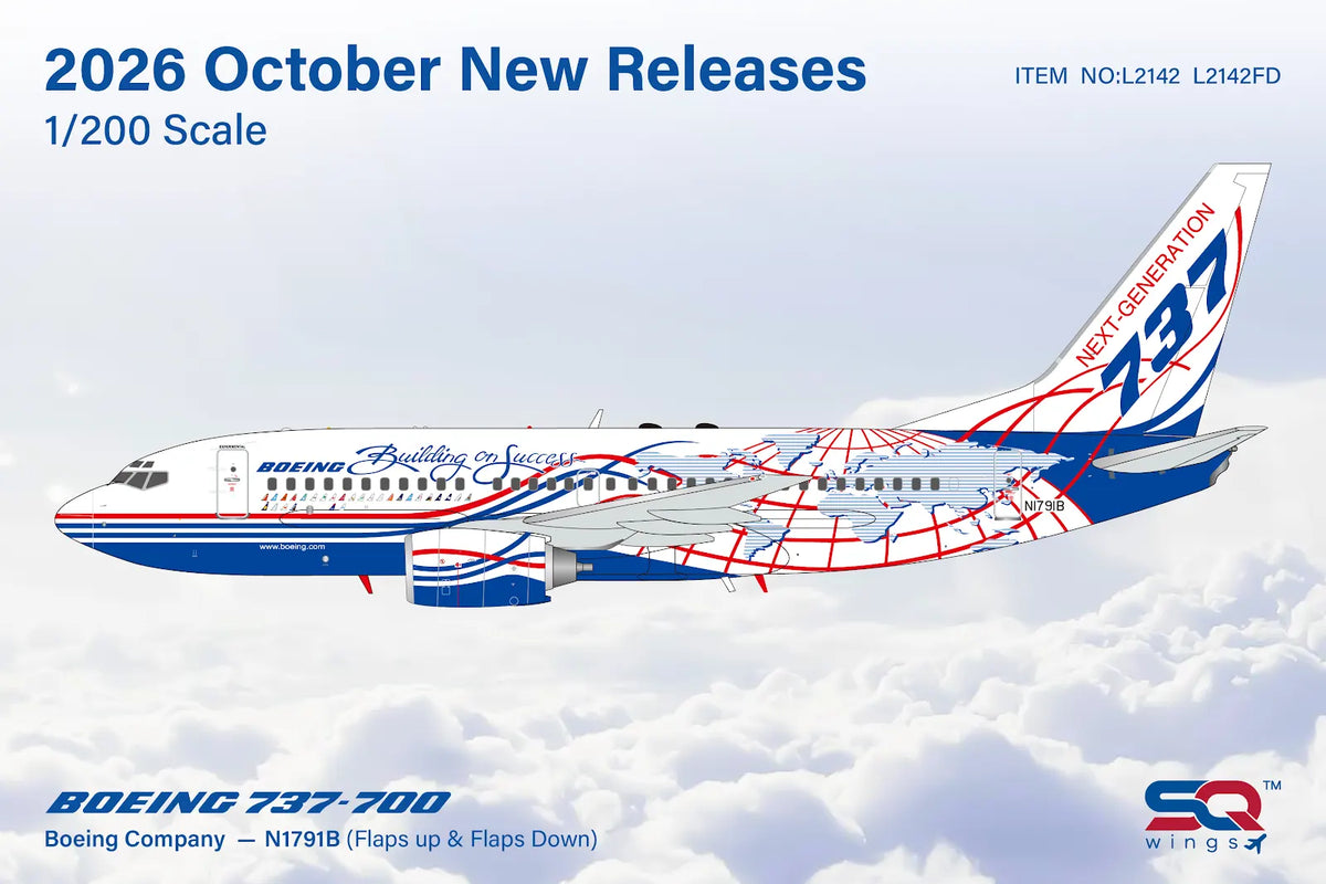 Pre-Order SQ Wings 1:200 Boeing Company Boeing 737-700 N1791B "House Livery" L2412