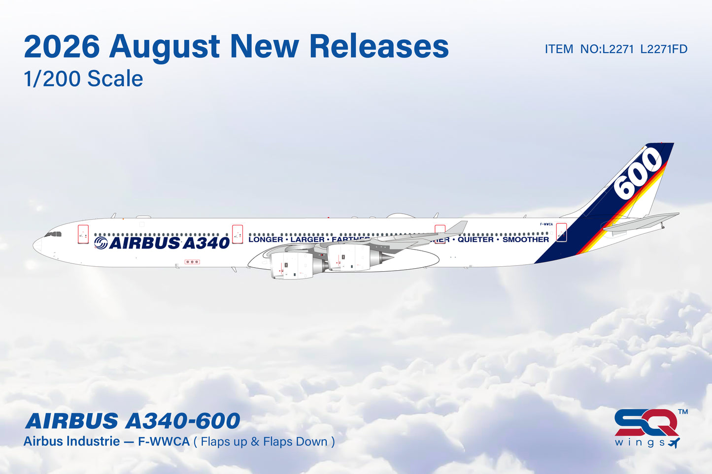 Pre-Order SQ Wings 1:200 Airbus Industrie A340-600 F-WWCA