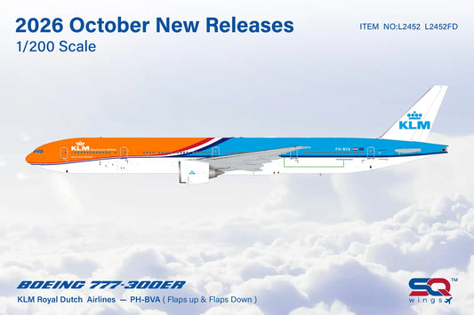 Pre-Order SQ Wings 1:200 KLM Royal Dutch Airlines Boeing 777-300ER PH-BVA "Orange Pride" L2452