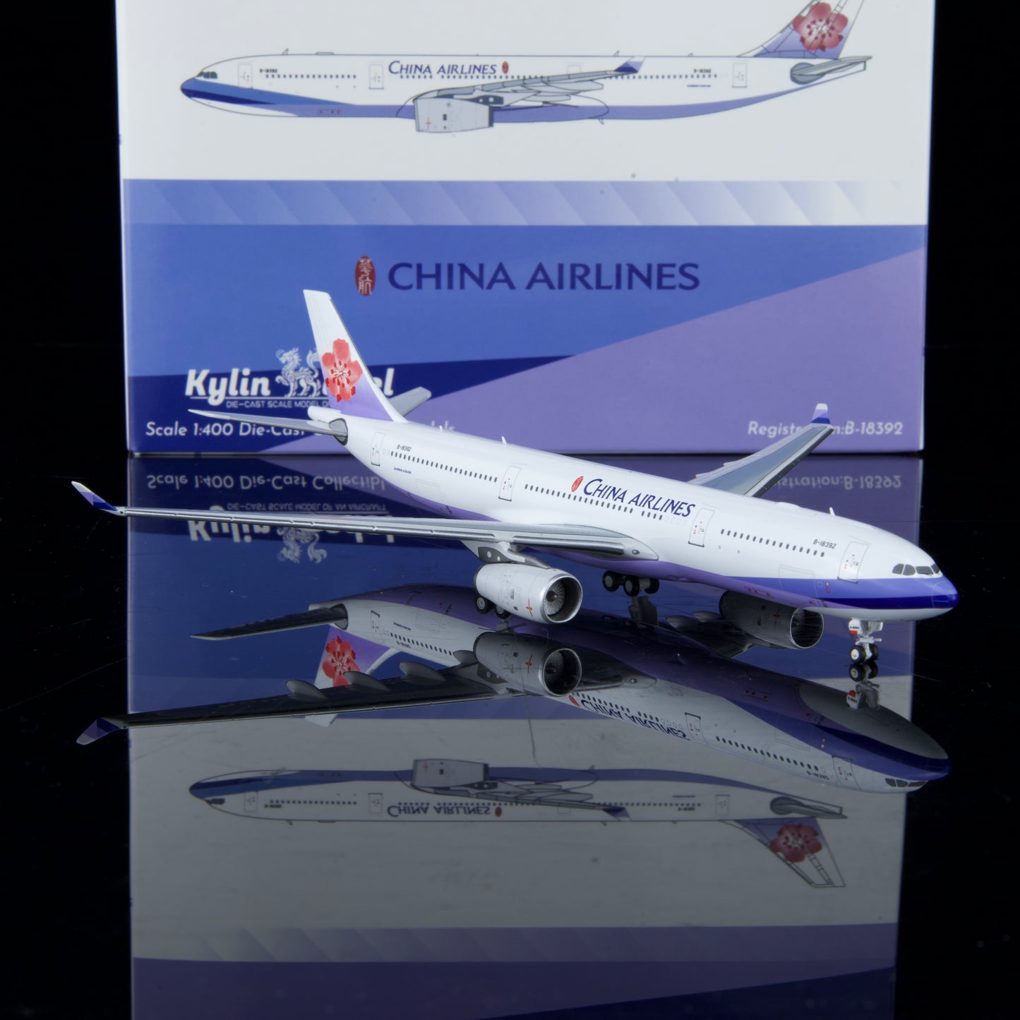 Kylin Models 1:400 China Airlines Airbus A330-300 B-18392 K333CAL01