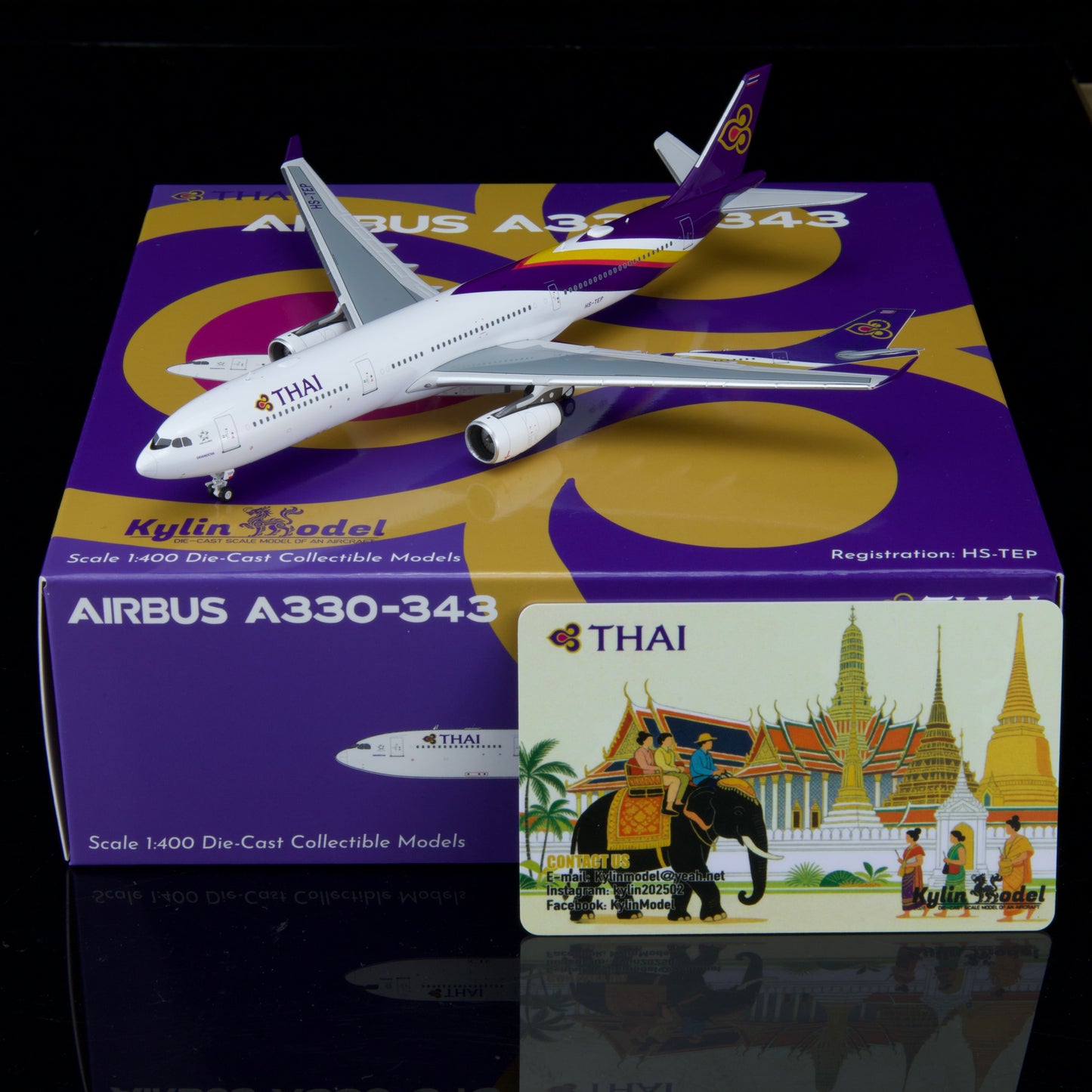 Kylin Models 1:400 Thai Airways Airbus A330-300 HS-TEP K333THA01