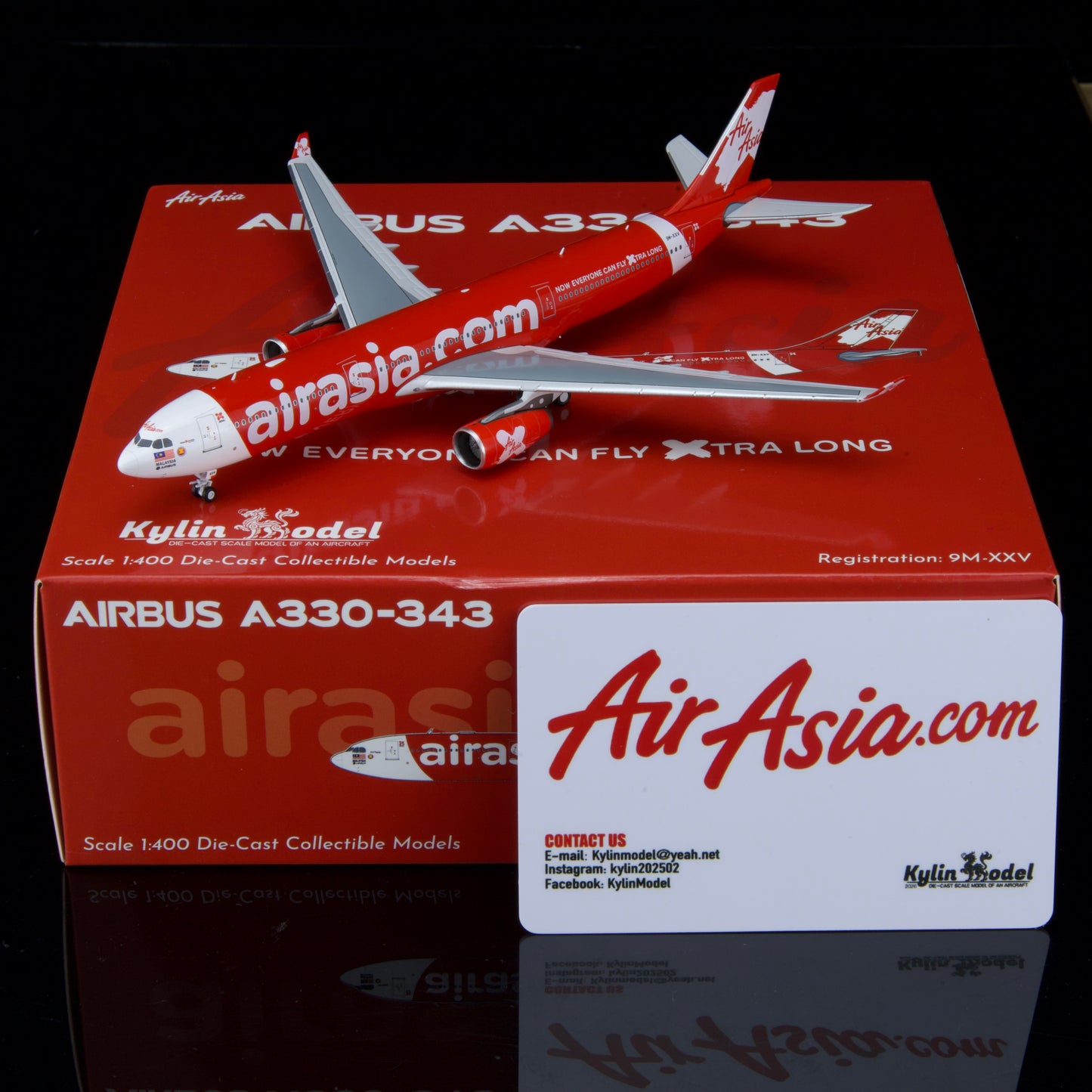 Kylin Models 1:400 Air Asia Airbus A330-300 9M-XXV K333AXM01