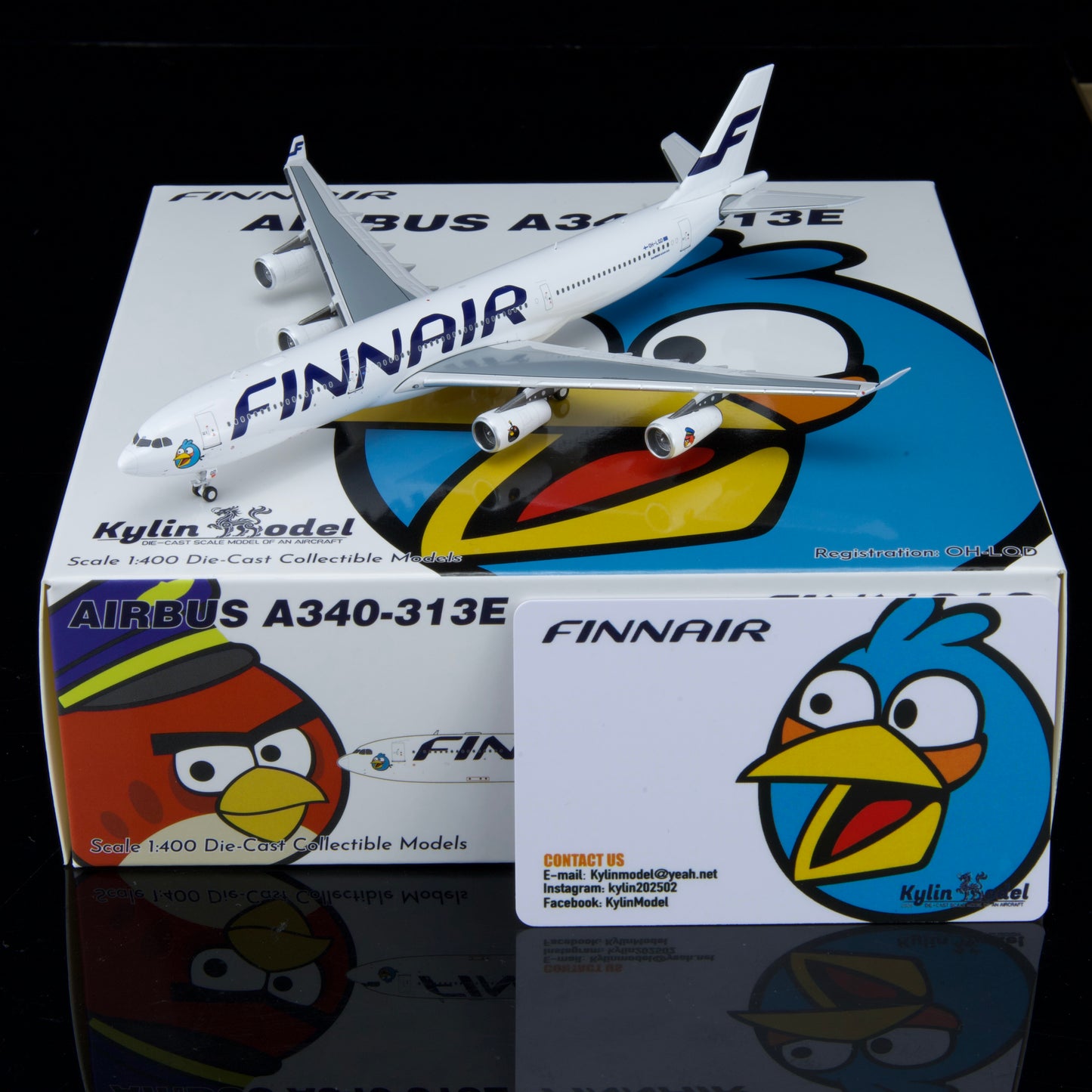 Kylin Models 1:400 Finnair Airbus A340-300 OH-LQD "Angry Birds" K343FIN01