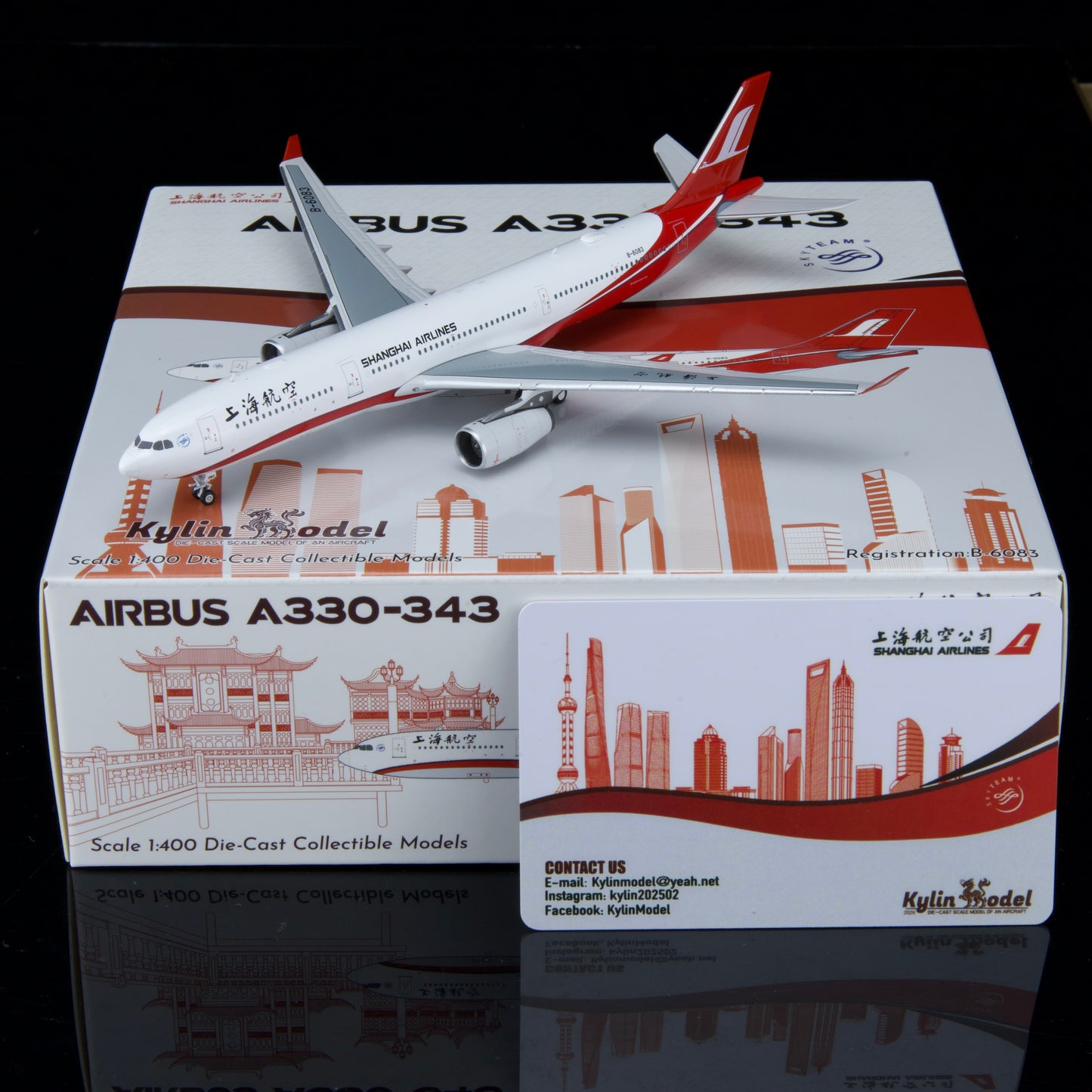 Kylin Models 1:400 Shanghai Airlines Airbus A330-300 B-6083 K333CSH01