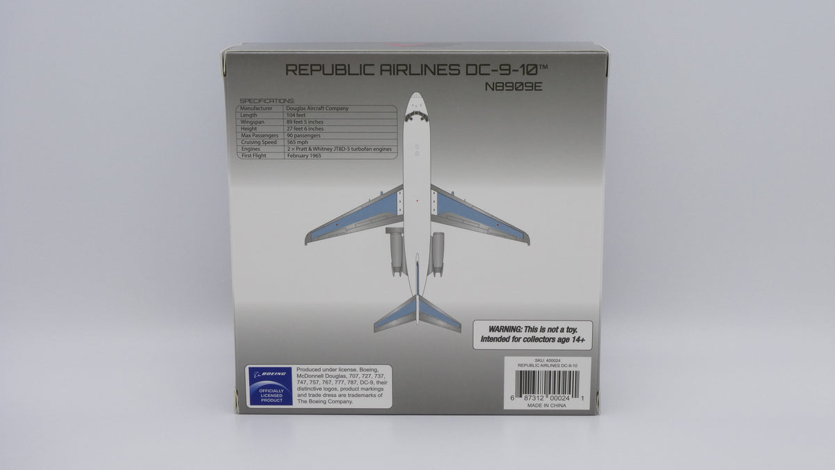 Pre-Order V1:400 Republic Airlines McDonnell Douglas DC-9-10 N8909E 400024