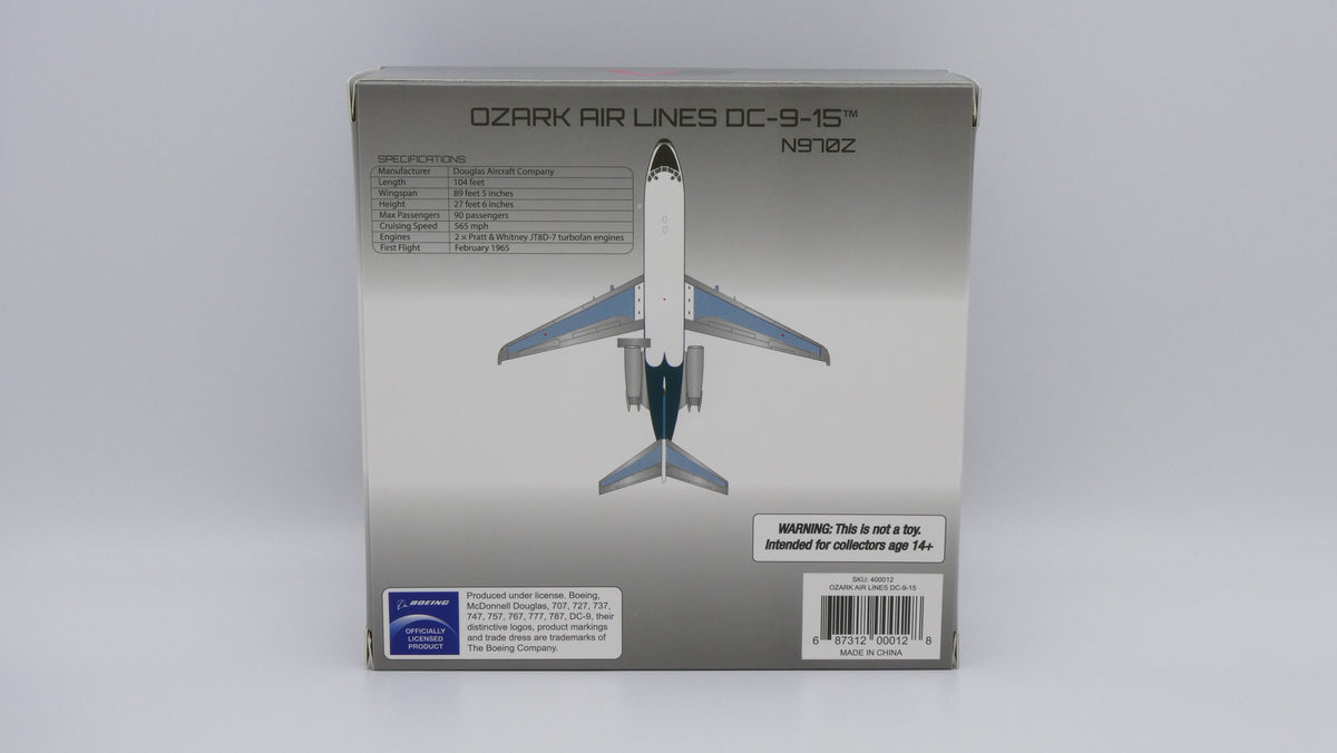 Pre-Order V1:400 Ozark Air Lines McDonnell Douglas DC-9-15 N970Z 400012