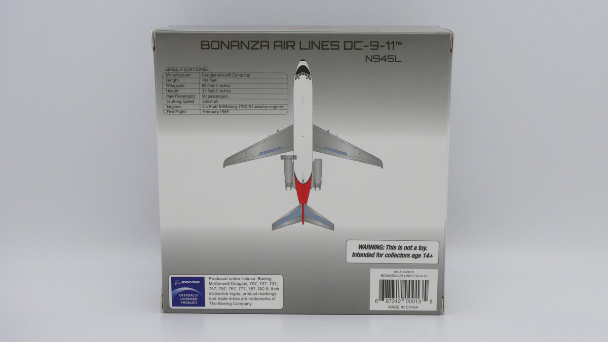 Pre-Order V1:400 Bonanza Air Lines McDonnell Douglas DC-9-11 N945L 400013