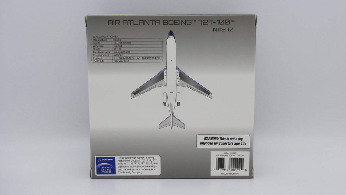 Pre-Order V1:400 Air Atlanta Boeing Boeing 727-100 N1187Z 400002