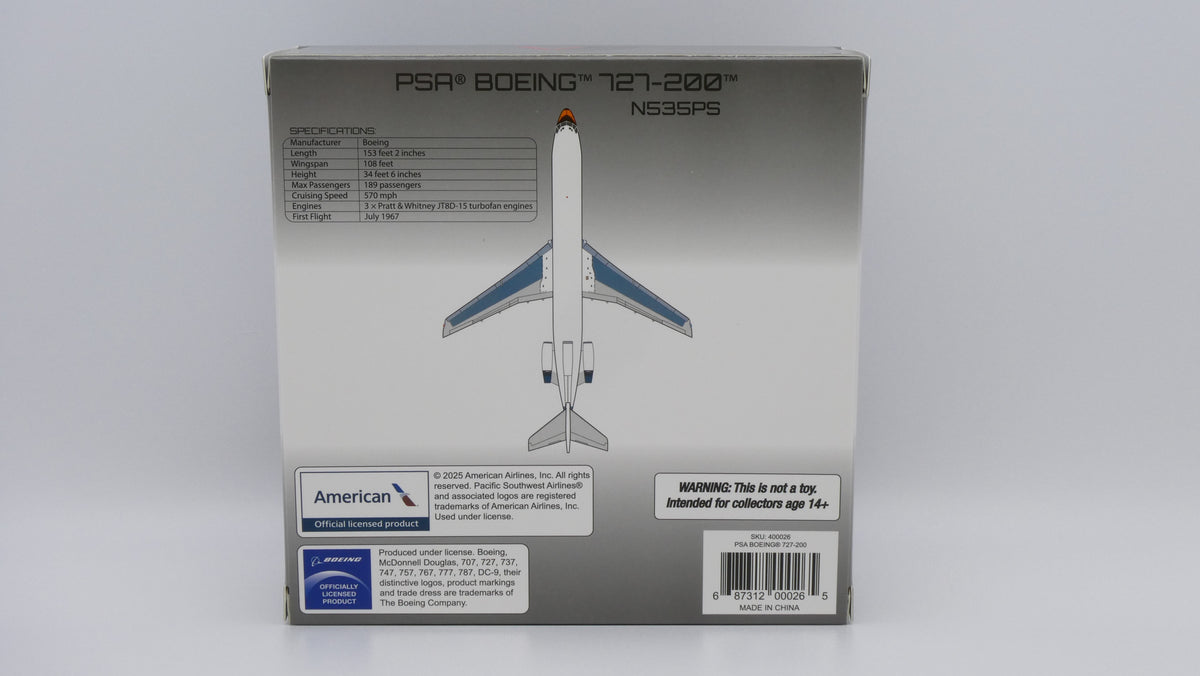 Pre-Order V1:400 PSA Boeing 727-200 N535PS 400026