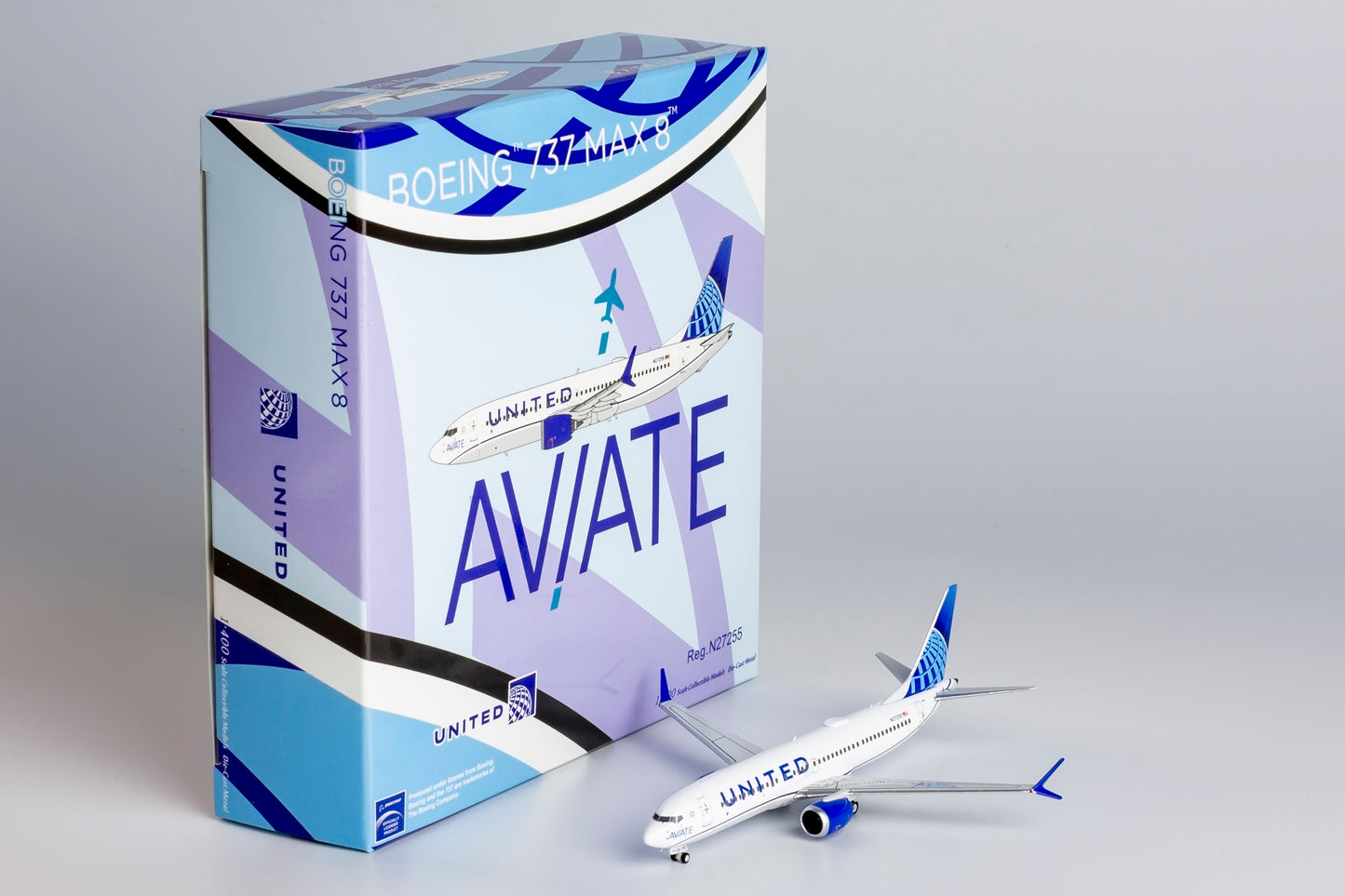 NG Models 1:400 United Airlines 737 MAX 8 N27255 "Aviate sticker" NG 88041