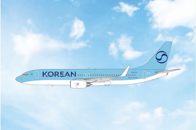 Pre-Order Phoenix Models 1:400 Korean Air Boeing 737-800 HL8241 04731