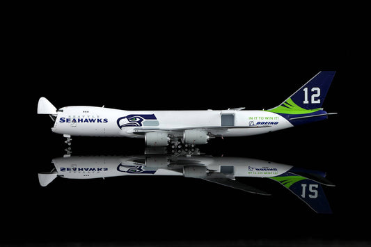 HX Models 1:400 Boeing 747-8F N841BA "Seattle Seahawks" Interactive B631007C