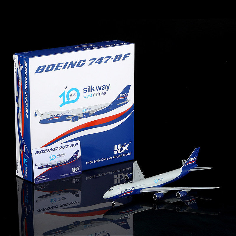 HX Models 1:400 Silk Way West Airlines Boeing 747-8F VQ-BVB