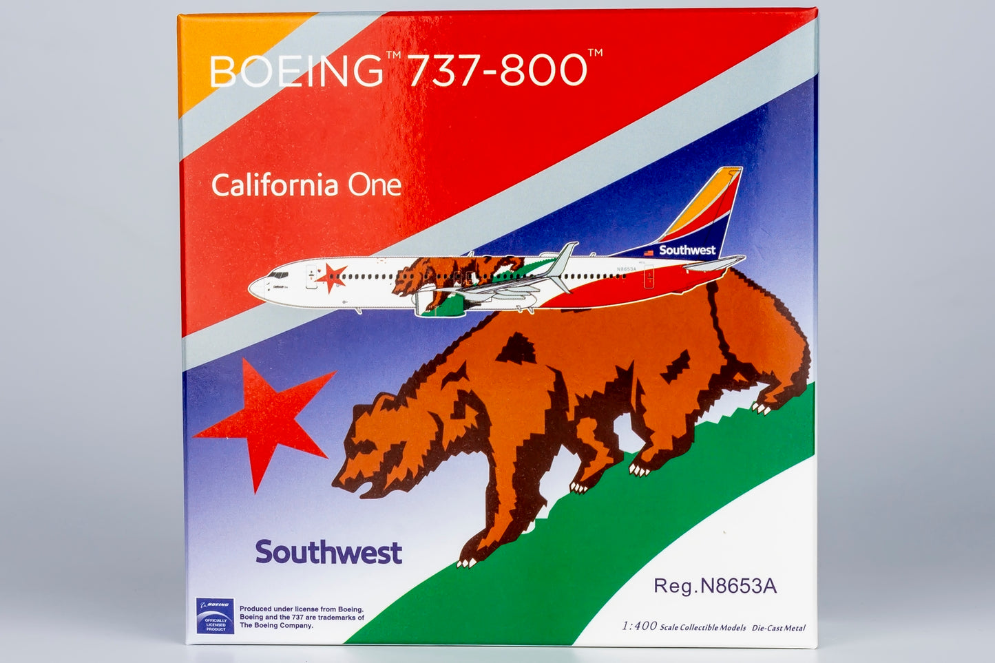 NG Models 1:400 Southwest Airlines Boeing 737-800 (scimitar) "California One" N8653A NG 58211