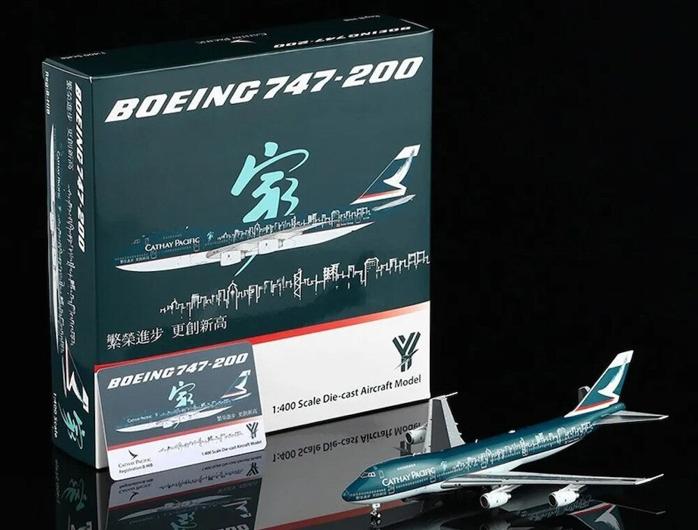 YY Wings 1:400 Cathay Pacific Boeing 747-200 B-HIB "Sprit of Hong Kong"