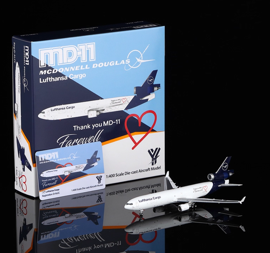 YY Wings 1:400 Lufhansa Cargo McDonnell Douglas MD-11F D-ALCC "Farewell"