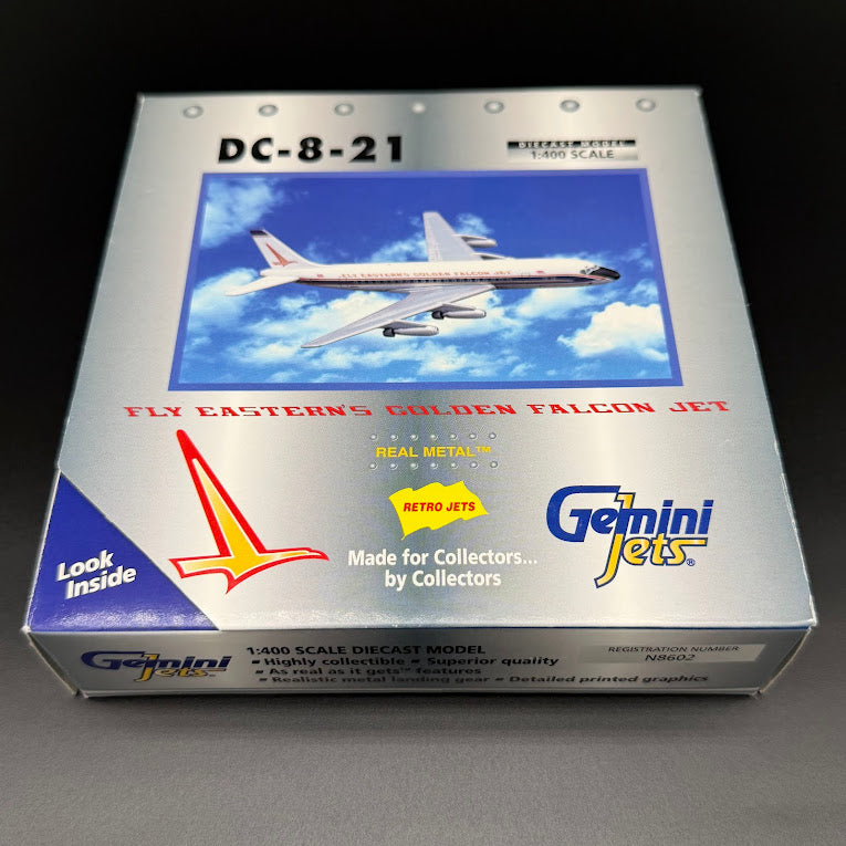 Gemini Jets 1:400 Eastern McDonnell Douglas DC-8 N8602 "Golden Falcon Jet"