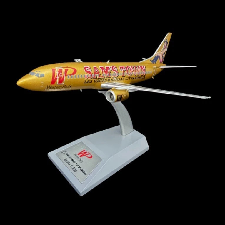 B-Models 1:200 Western Pacific Airlines Boeing 737-300 N956WP "Sam's Town" B-733-956