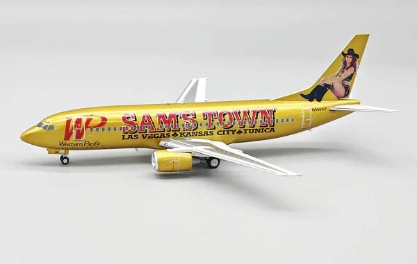 B-Models 1:200 Western Pacific Airlines Boeing 737-300 N956WP "Sam's Town" B-733-956