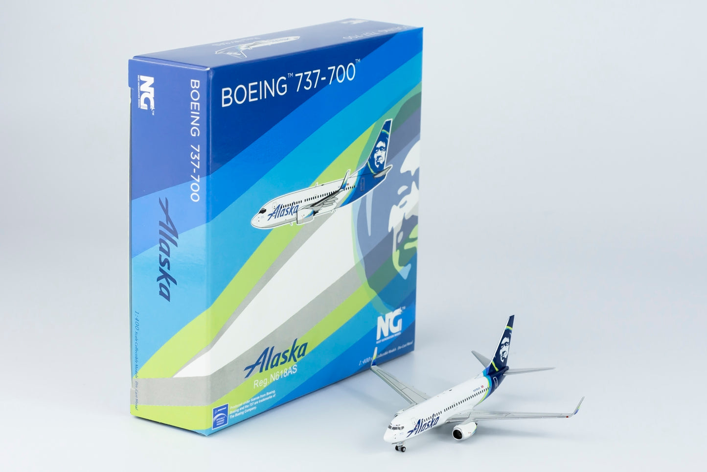 NG Models 1:400 Alaska Airlines Boeing 737-700 N618AS NG 77017