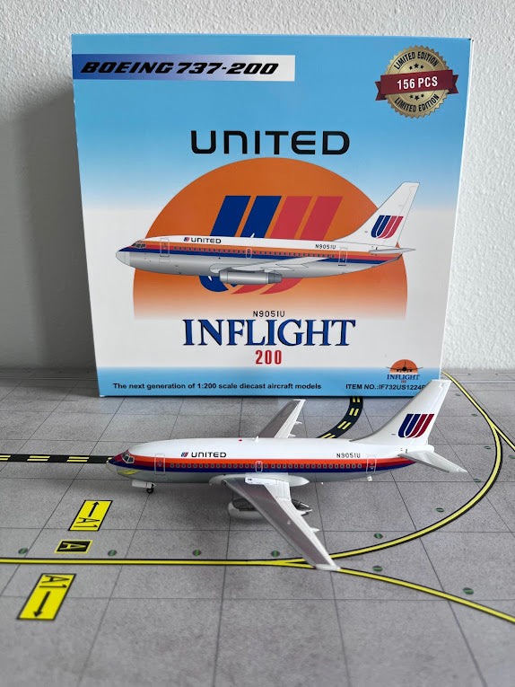 InFlight200 United Airlines Boeing 737-200 N9051U Saul Bass IF732US1224P