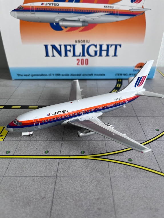 InFlight200 United Airlines Boeing 737-200 N9051U Saul Bass IF732US1224P