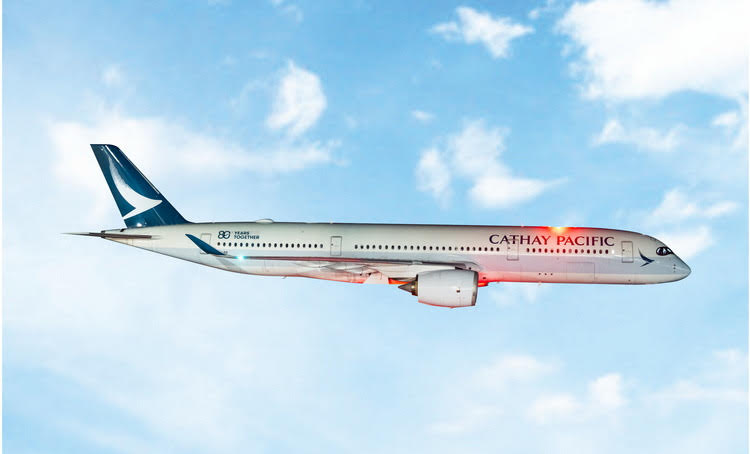 Pre-Order Phoenix Models 1:400 Cathay Pacific Airbus A350-900 B-LRP "80 Years" 04709