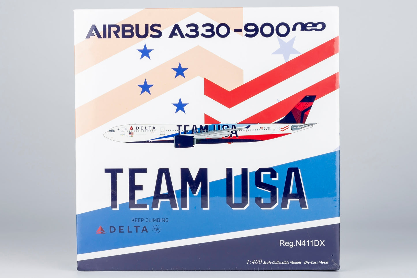 NG Models ULTIMATE 1:400 Delta Air Lines Airbus A330-900 N411DX "Team USA" NG 68001
